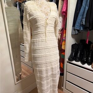 Beachy Cream Lace Dress